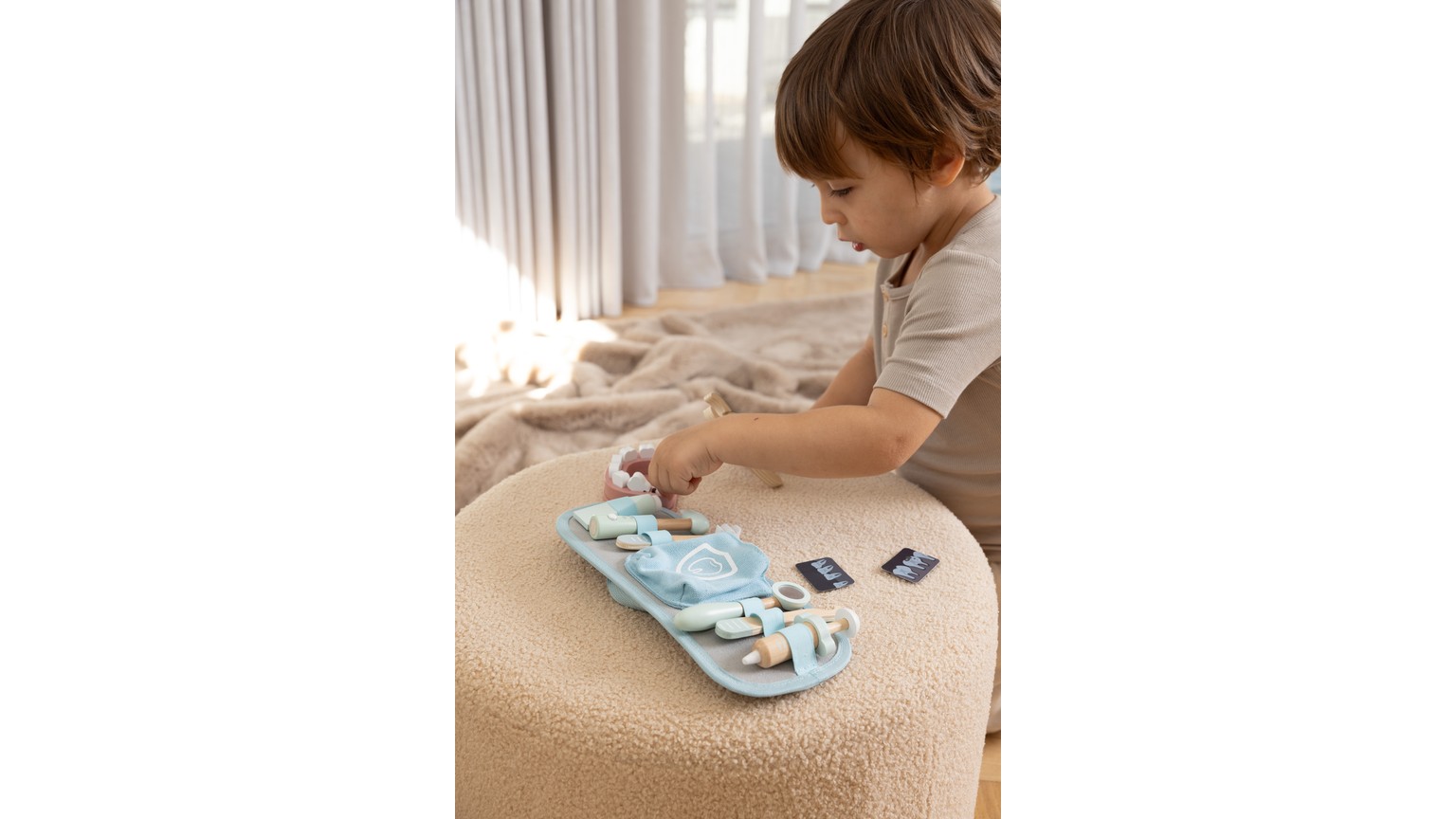 Tandlægesæt træ - 19 dele